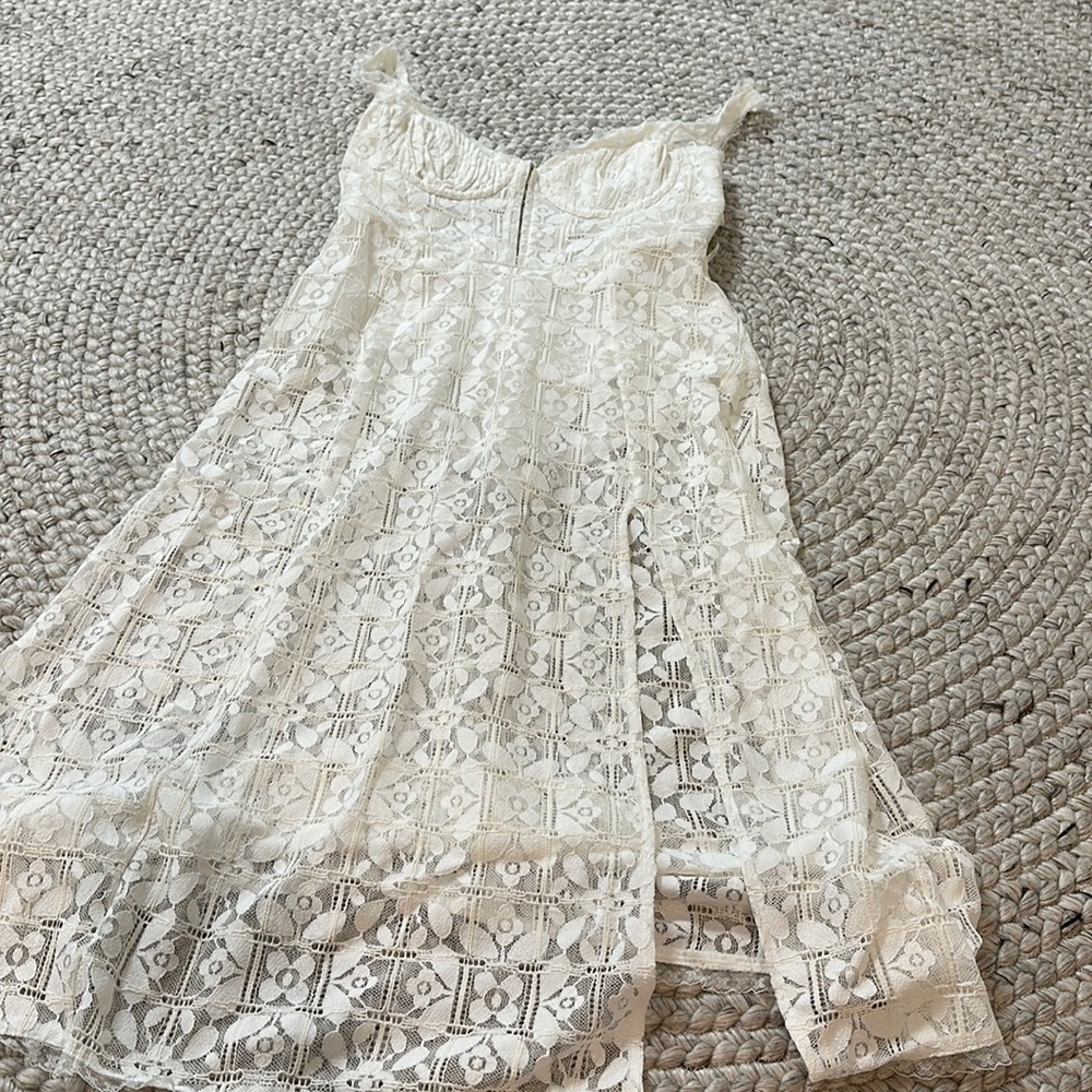 For Love and Lemons white midi dress in excellent condition BRIDAL